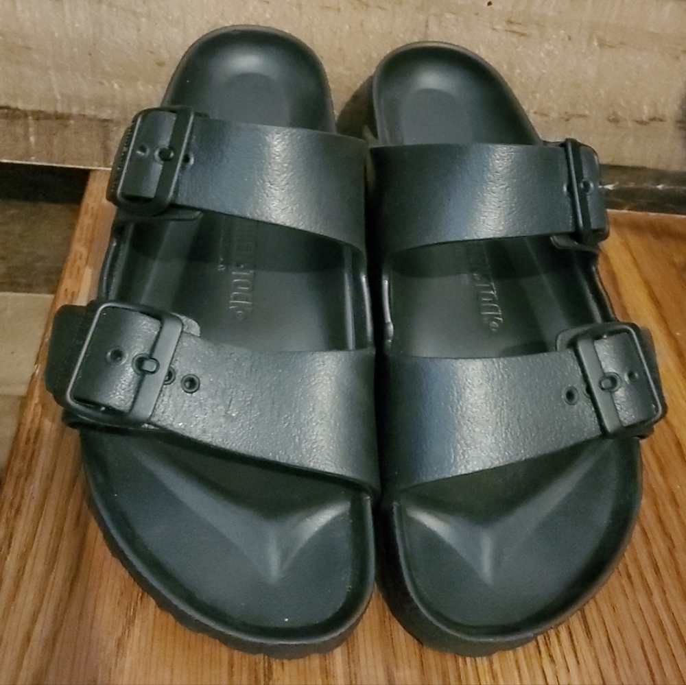 Birkenstock Arizona Essentials EVA Unisex Sandals Black Sz 39 US M 6.5 W 8.5 EUC - Picture 2 of 14